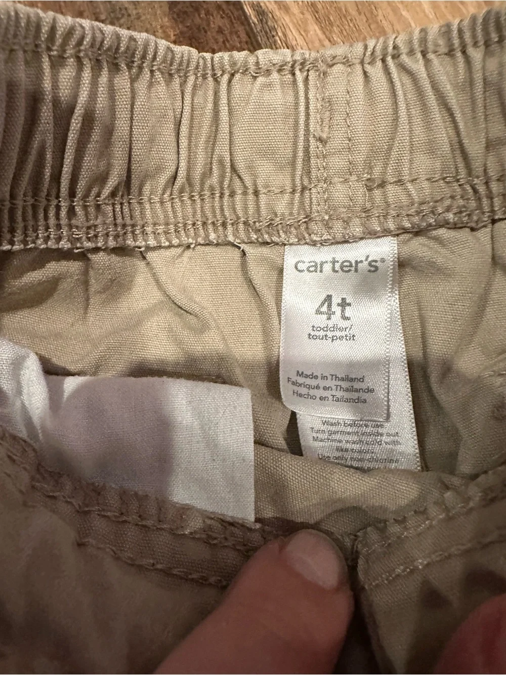 Lot of 4 Boys Toddler 4T Shorts Denim Khaki Plaid